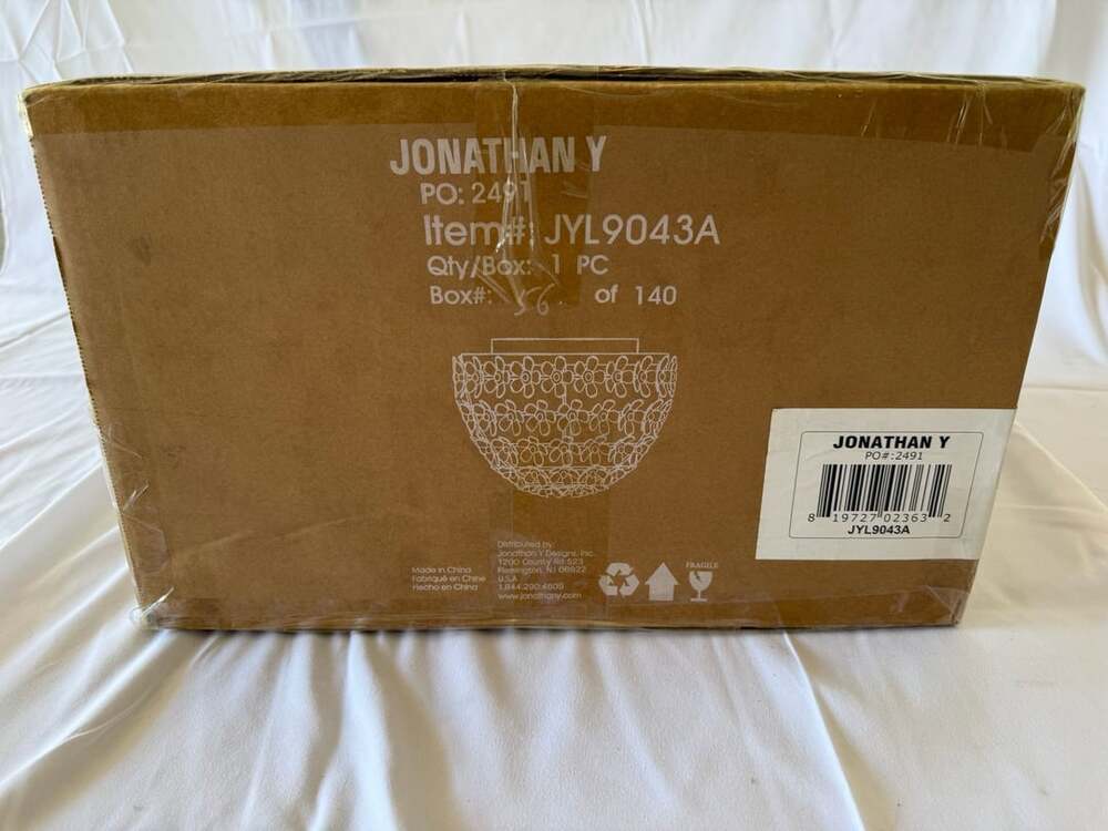 JONATHAN Y Isabelle 15.5" Antique Gold Metal/Acrylic LED Flush Mount JYL9043A